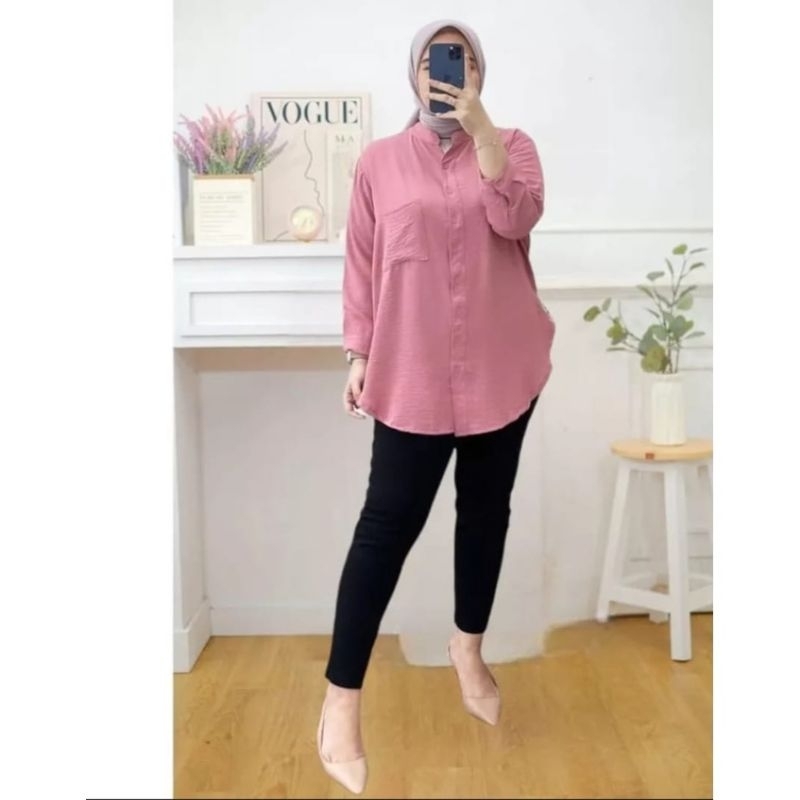 baju wanita Yunita tunik crinkle