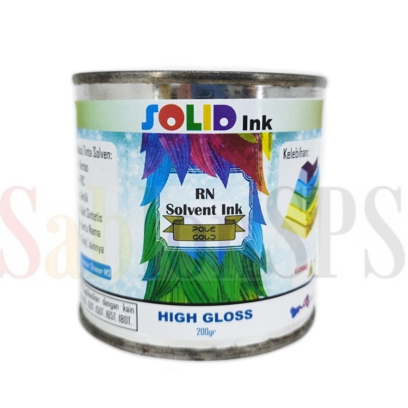 TINTA SABLON PVC SOLVENT BASED 200GR PALE GOLD KERTAS VINYL AKRILIK KULIT SINTETIS