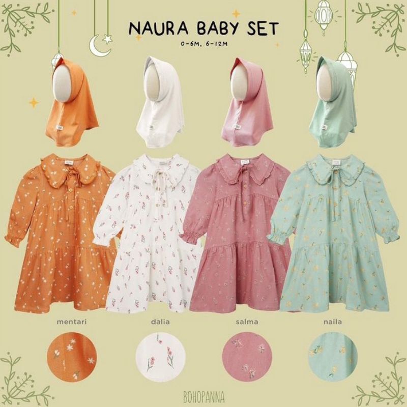 BOHOPANNA NAURA BABY SET/NAURA SET DRESS LEBARAN