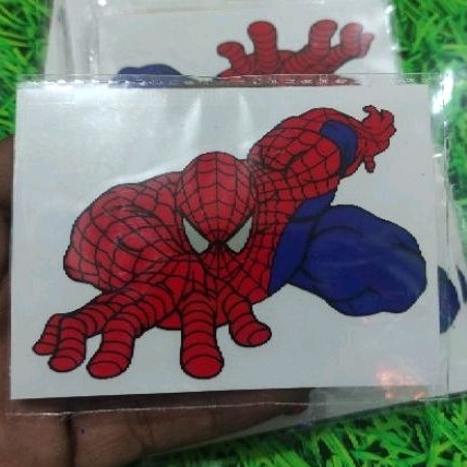 stiker spiderman stiker motor mobil