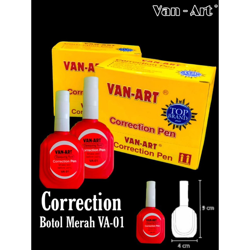 

(HARGA 1 KOTAK ISI 12) Correction fluid, tip-ex cair botol merah, correction pen botol merah, stipo cair, tipex botol merah