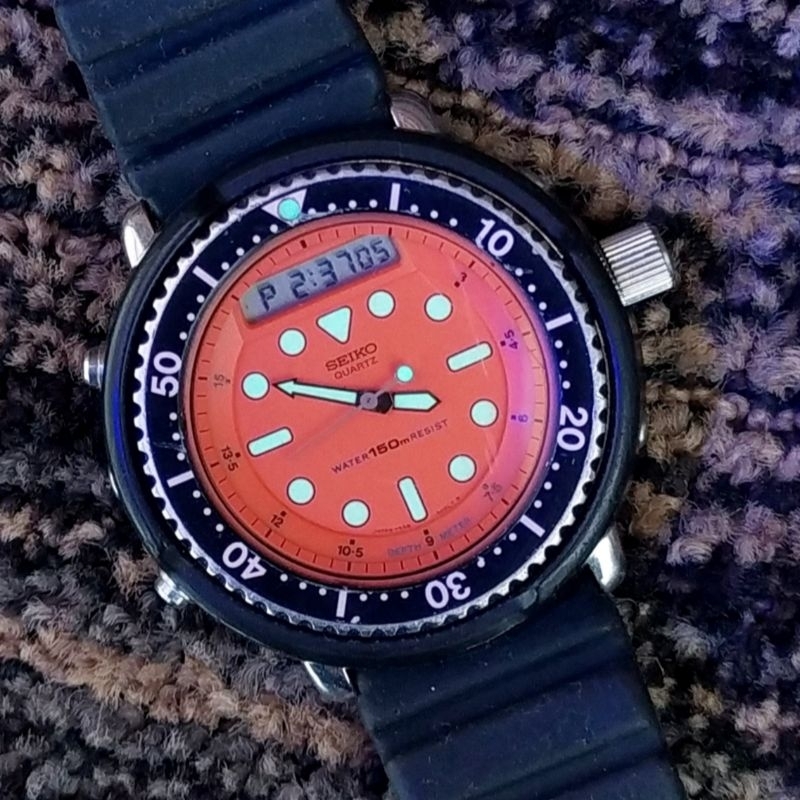 SEIKO H558 - 500A ARNIE ORANGE DIAL DIVER WATCH