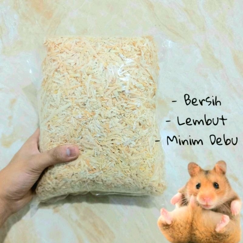 Serbuk Kayu Hamster 300g Bedding Hamster, Landak Mini, Kelinci Serutan Kayu