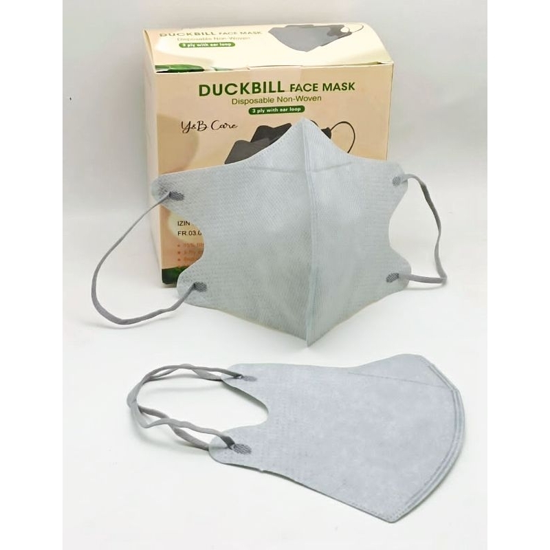 Duckbil Mask Masker Duckbill Warna Abu Isi 50 pcs