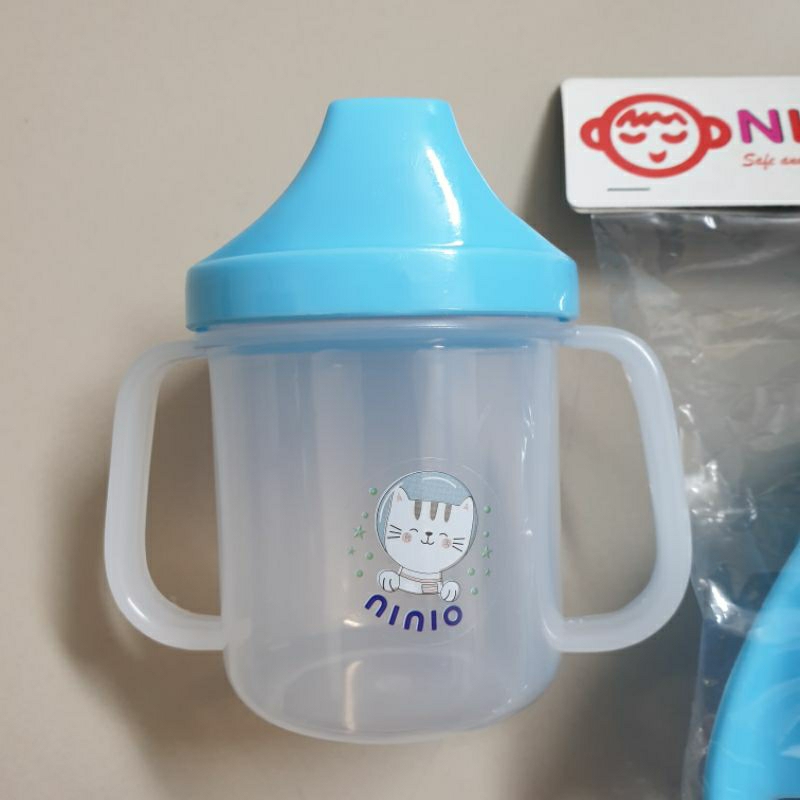 Ninio Perlangkapan Makan | Baby Bowl 4m+ | Tempat Minum Training Cup | Mangkuk Makan Bayi BPA Free | DEHP Free