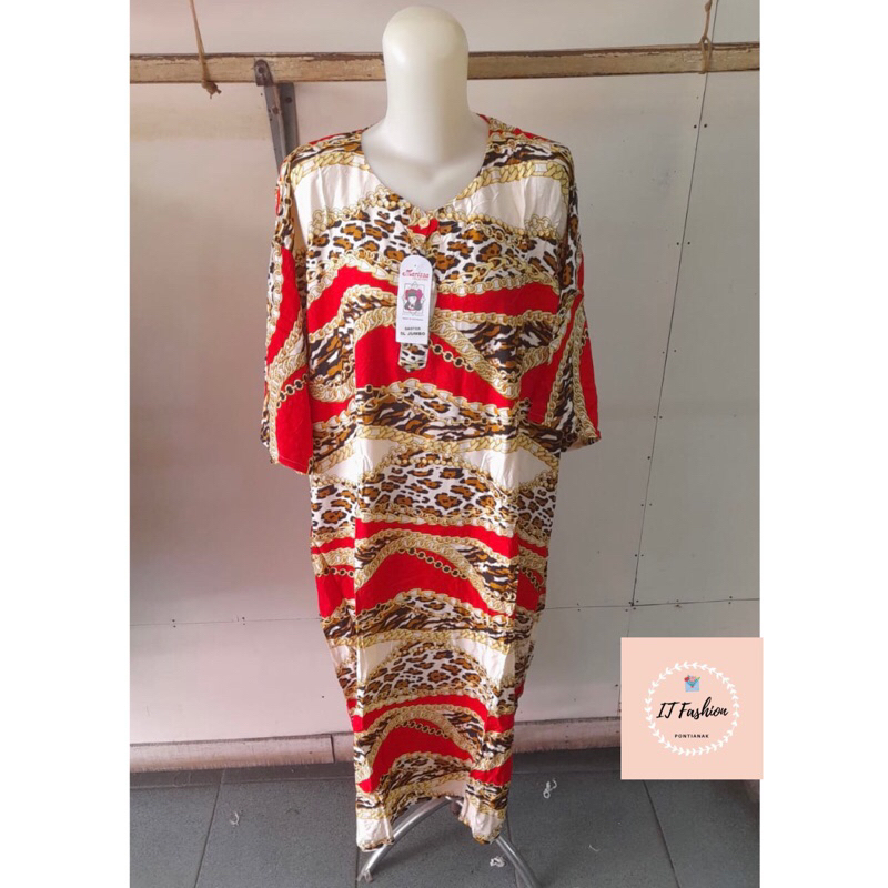 Daster 5L Jumbo Batik Marissa Baju Tidur Piyama Motif Macan