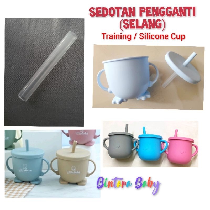 Sedotan Pengganti Silicone Sippy Cup Silicone Cup Straw / Sedotan bawah Untuk Cup Littlebebe Silicone Cup