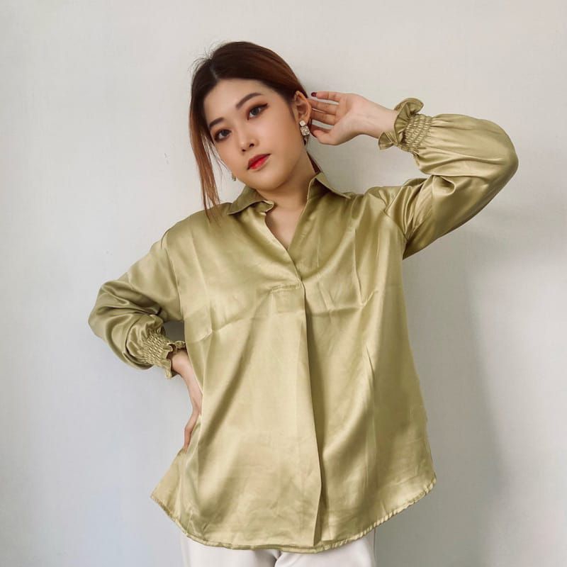 0Ruby Top Satin by Fortuna Blouse Satin