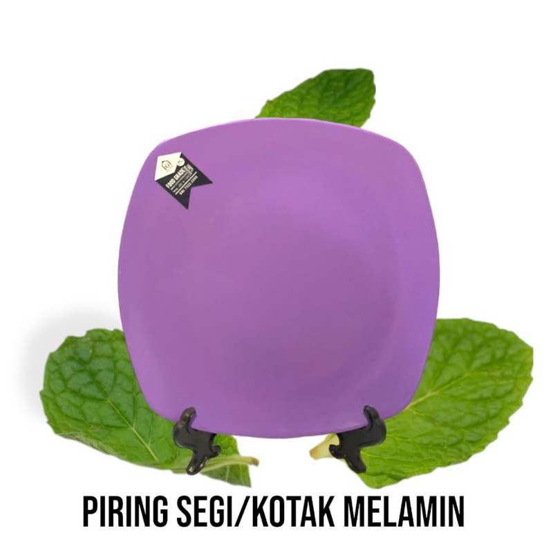 PIRING SEGI / KOTAK MELAMIN UNGU PASTEL 9 Inch GLORI MELAMIN / Piring Saji / Piring Makan UNGU GLORI