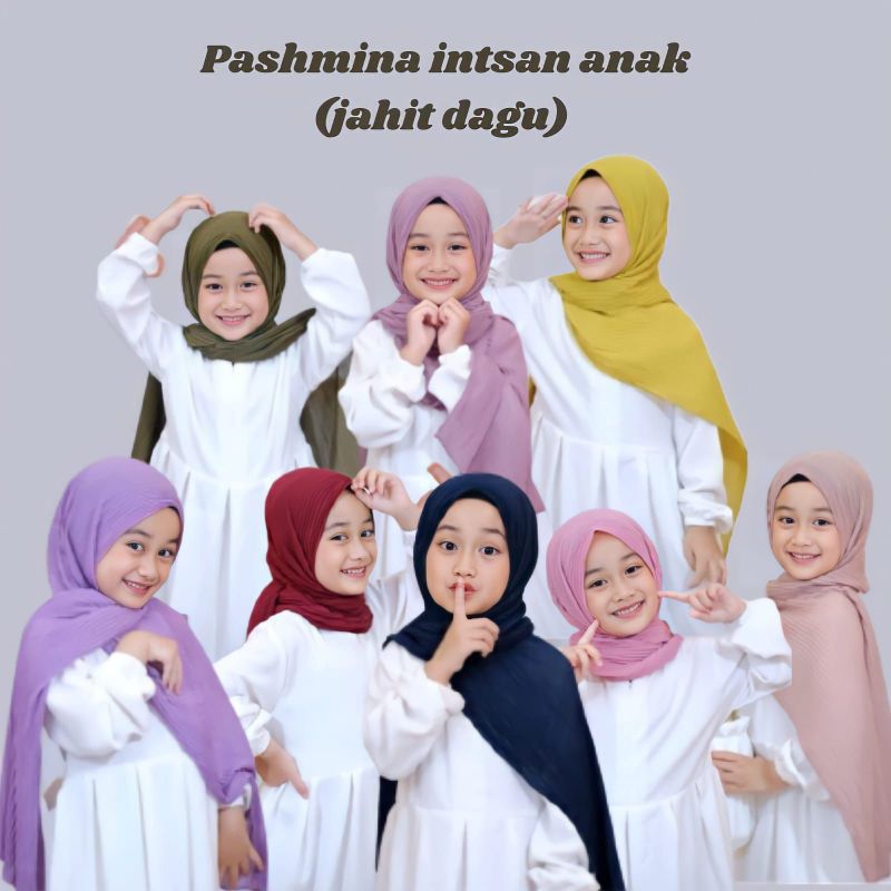 PASHMINA INSTAN ANAK JERSEY USIA 3 - 6 Tahun