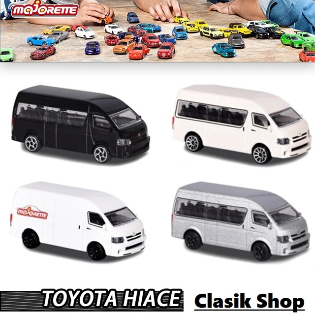 Majorette 1/64 Toyota Hiace Van Series SILVER , White , Black , Gold Street
