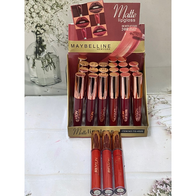 [12 PCS] LIPGLOSS MAYBELLINE MATTE LONGLASTING ITEM : TG-4525