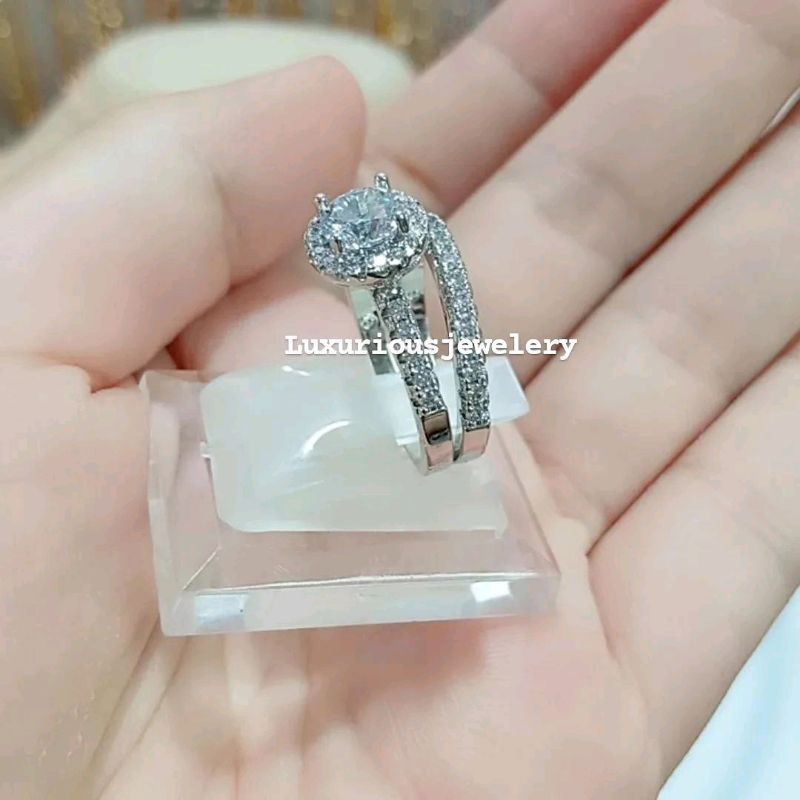 Cincin Solitaire 2in1 Replika Berlian