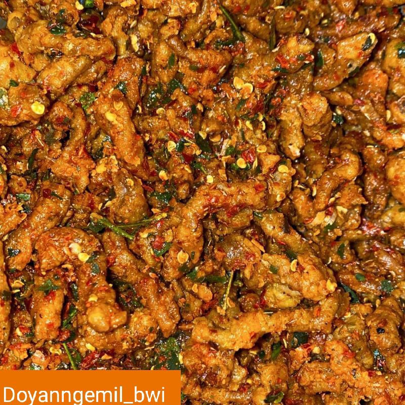 

Usus crispy pedas daun jeruk gurih uenakk pedes pol