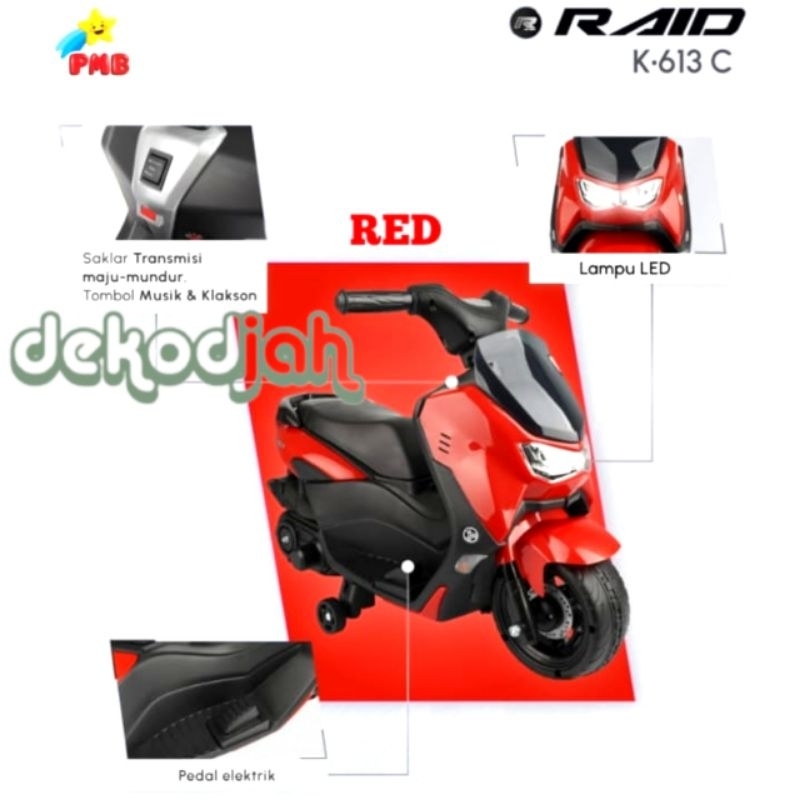 MAINAN ANAK MOTOR AKI MODEL NMAX PMB K613C