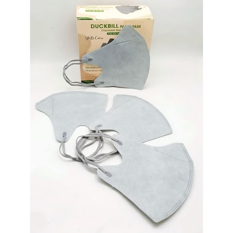 Duckbil Mask Masker Duckbill Warna Abu Isi 50 pcs