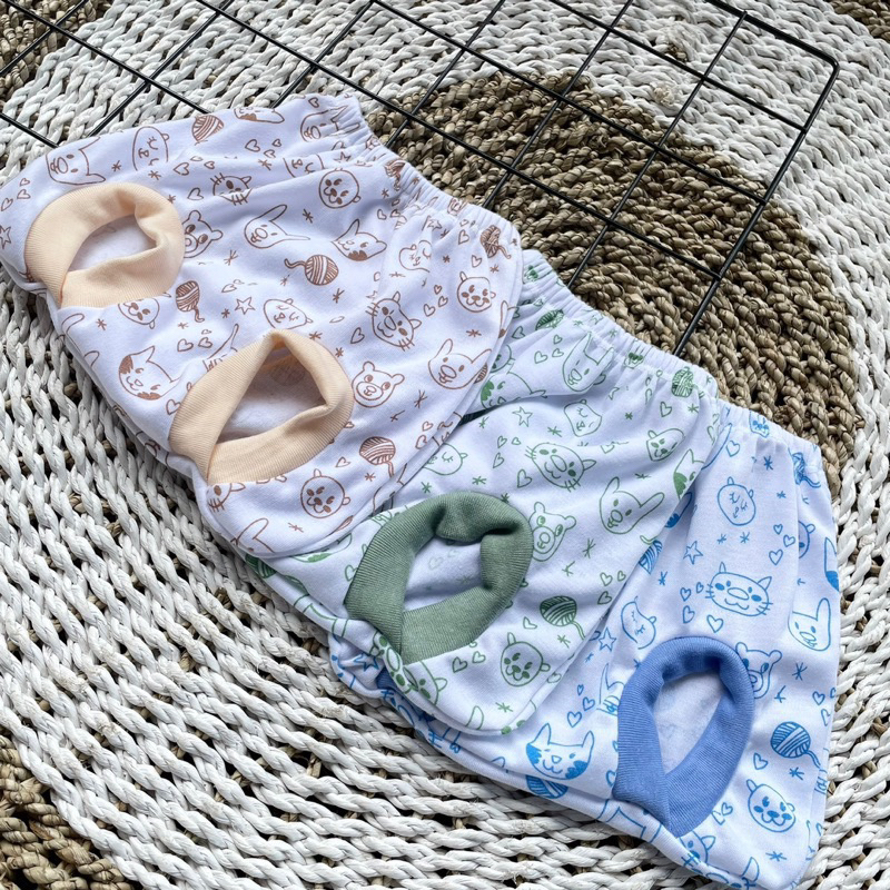 3 PCS Celana Pendek Celana Pop Celana Bayi Bawahan Bayi Celana newborn Hadiah Lahiran Bayi ASYAM BABY