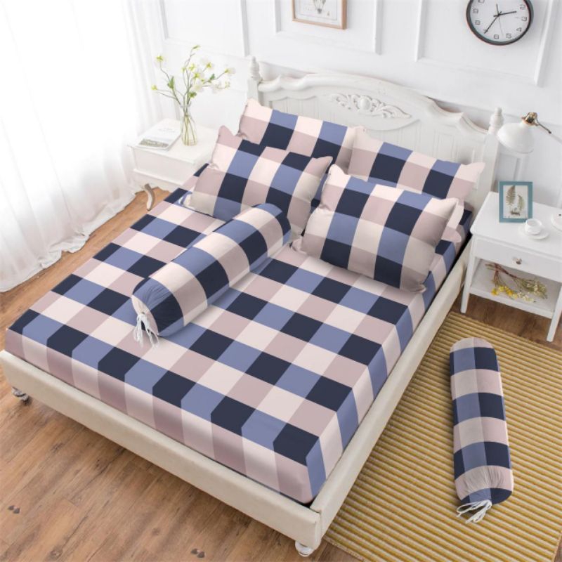 Sprei Vito Rosanna Motif Kotak 180*200