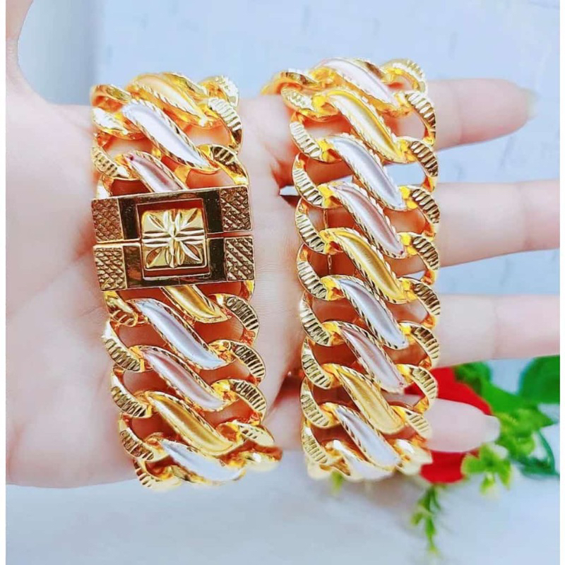 Gelang xuping gelang dewasa rantai sisik naga cantik perhiasan gelang wanita lapis emas gold