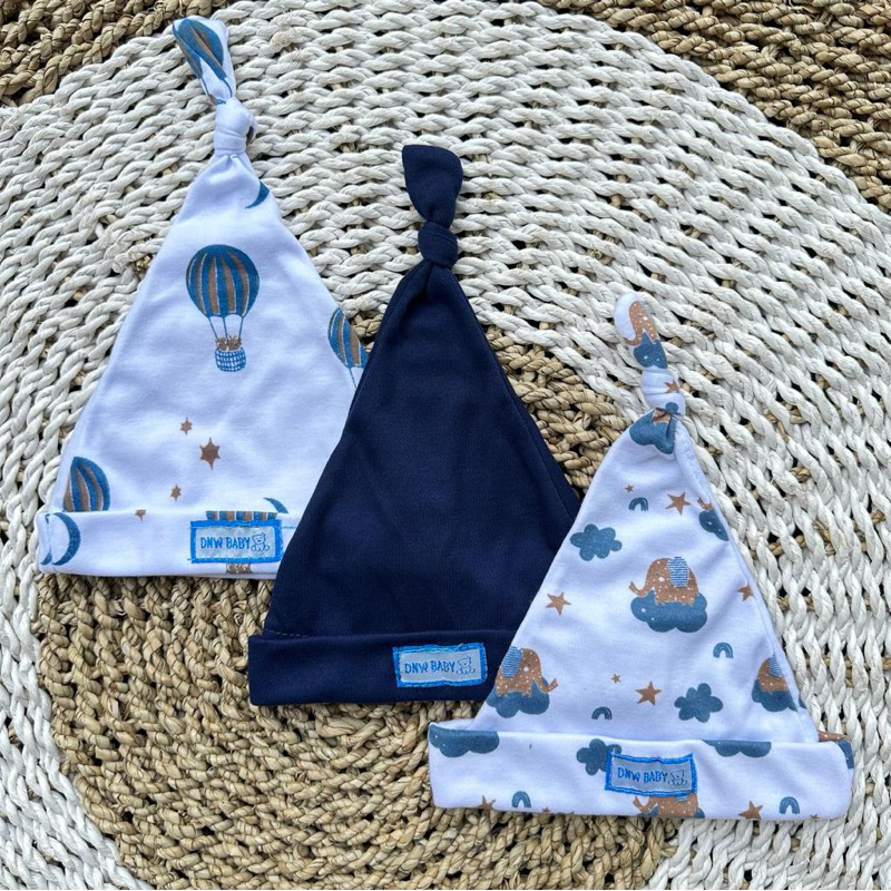 PROMO 7.7 3 pcs kupluk bayi topi bayi penutup kepala bayi ciput bayi DNW BABY