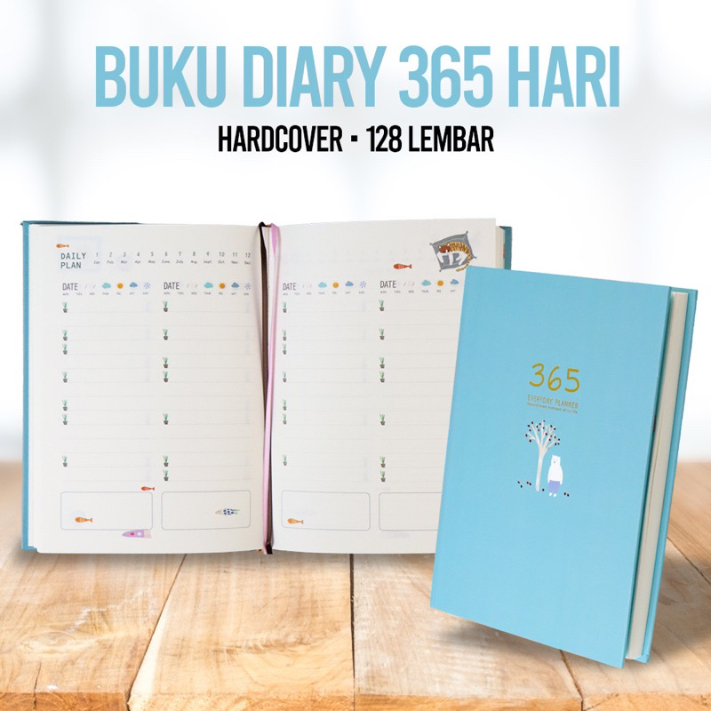 

Buku diary 365 hari hardcover jurnal book buku jurnal daily schedule