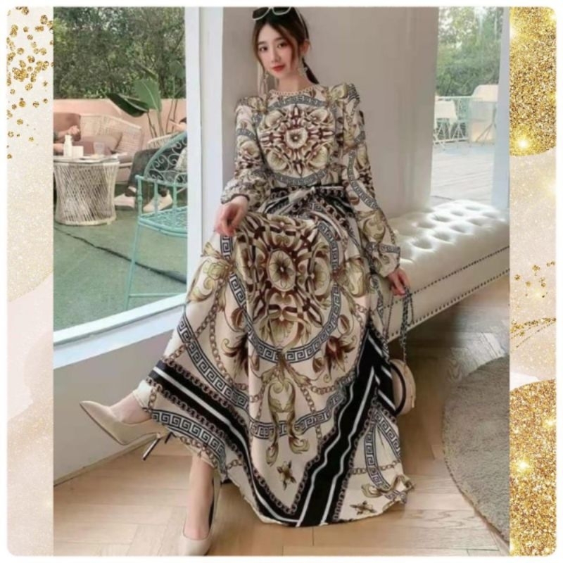DRESS GAMIS WANITA MAXI ESTILO BARBARA IMPORT BKK BANGKOK