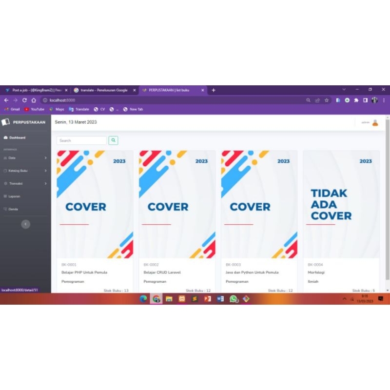 source code website perpustakaan