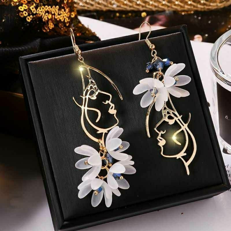 Anting Tusuk Anting Hijab Motif Bunga Face