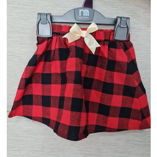 PRELOVED Rok Kotak-kotak Merah