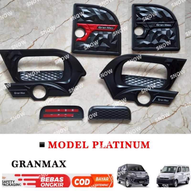 Paket Outer Handle Tank Cover Granmax Gran Max Sporty Platinum Hitam