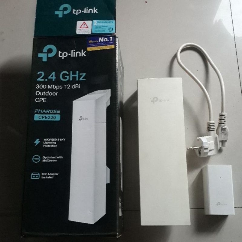 TP LINK CPE220 UNIT NORMAL + ADAPTOR POE ORI