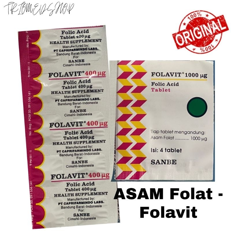 Asam Folat - Folavit 400mcg - Folavit 1000mcg