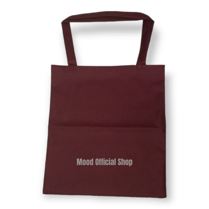 Totebag Canvas Polos Merah Maroon / Tas Tote Bag Kpop / Totebag Polos / Totebag Maroon
