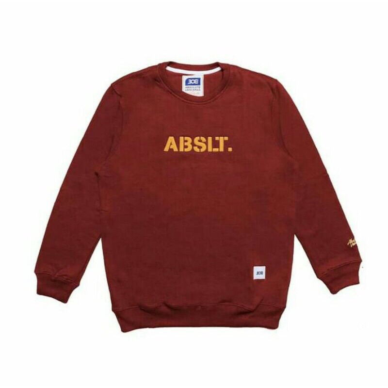 Abslt Maroon Sweater crewneck Unisex New