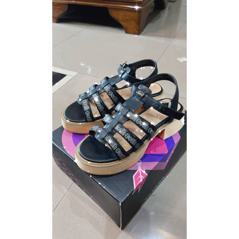 sandal sepatu Gosh Art 974 black hitam