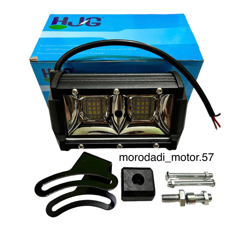 Lampu tembak sorot cree 18 led HJG super terang led 48watt cree offroad 2 mode motor mobil HJG