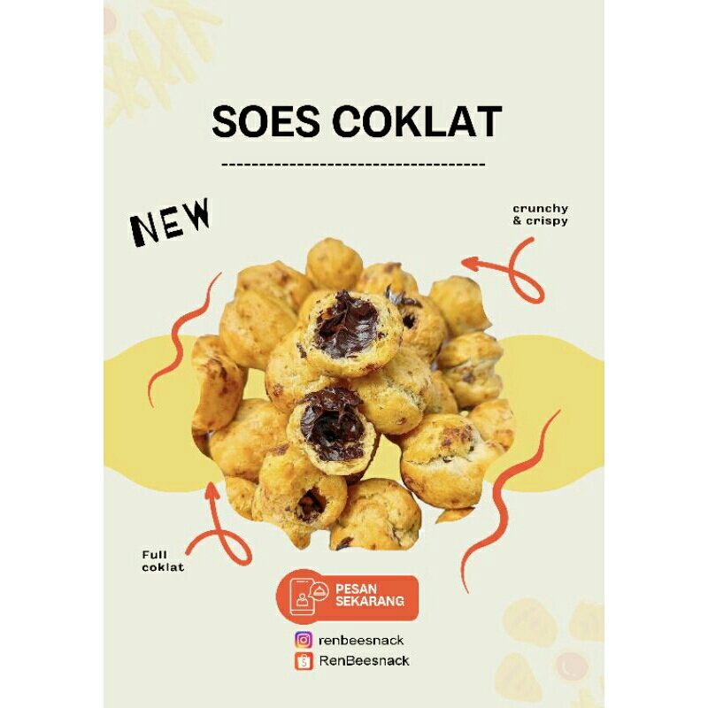 

SUS/SOES KERING RASA COKLAT || ISI BERSIH 100gram