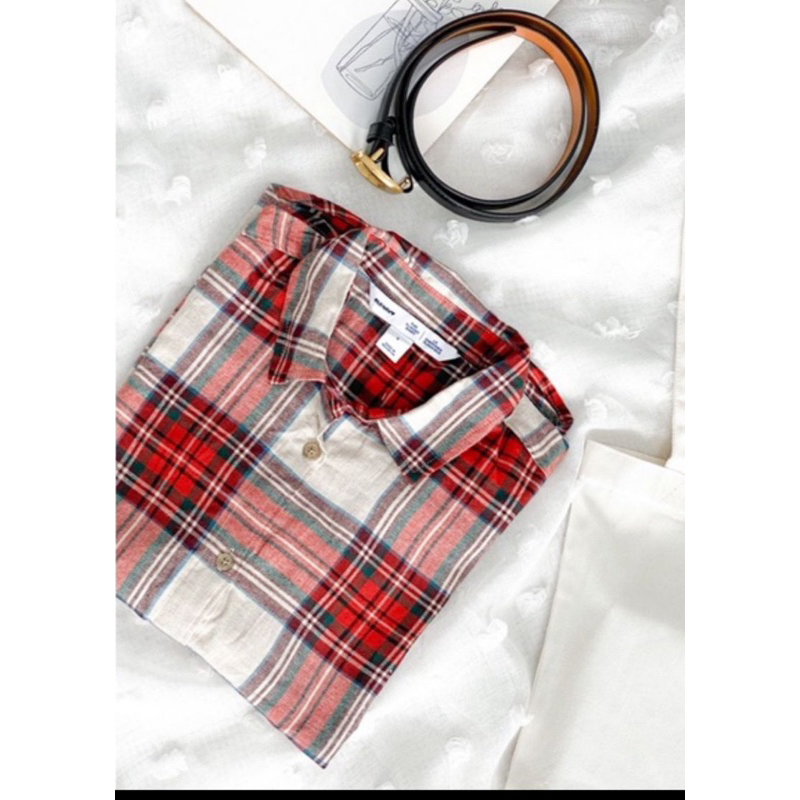 Old Navy Plaid Flannel Shirt For Women | kemeja flannel untuk wanita