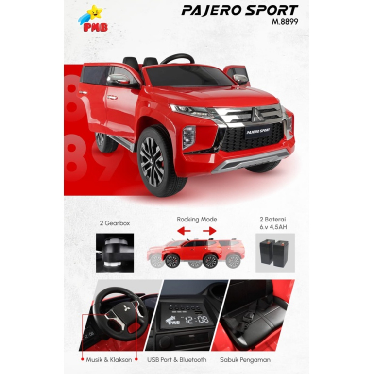 MOBIL AKI SERI M8899 - MITSUBISHI PAJERO SPORT (Officially licensed by Mitsubishi) mobilan aki anak