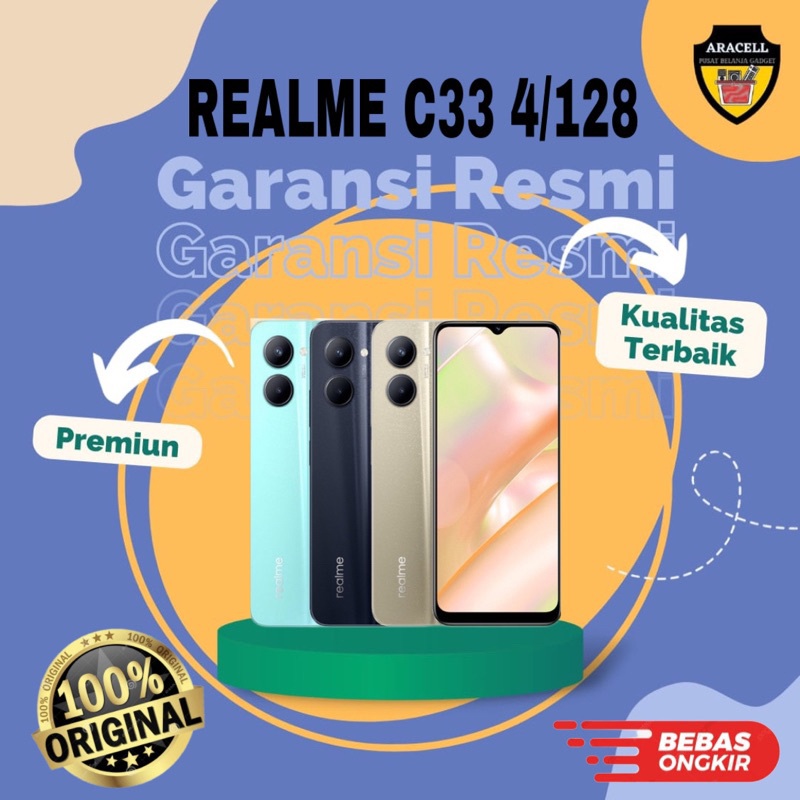 Realme C33 4Gb/128Gb garansi resmi realme