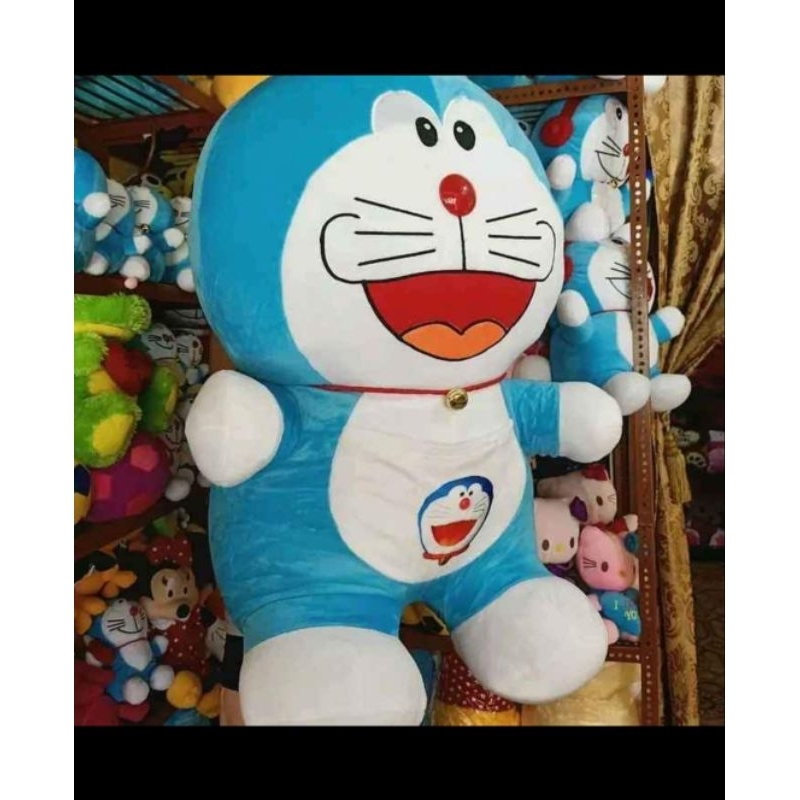 Boneka Doraemon duduk jumbo 1 meter