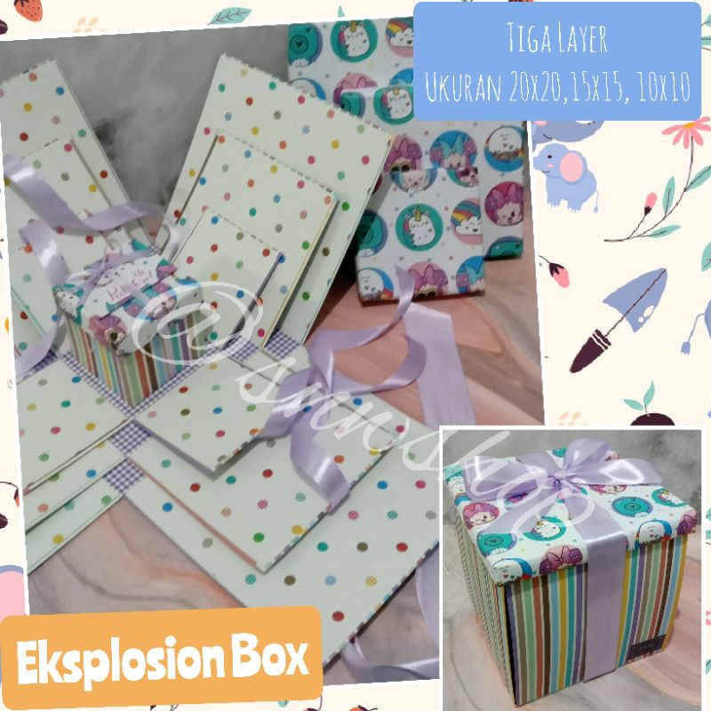 

Kotak Kado Eksplosion Box | Kotak Hadiah Snack Tiga Layer | Variasi Kotak Tarik Uang