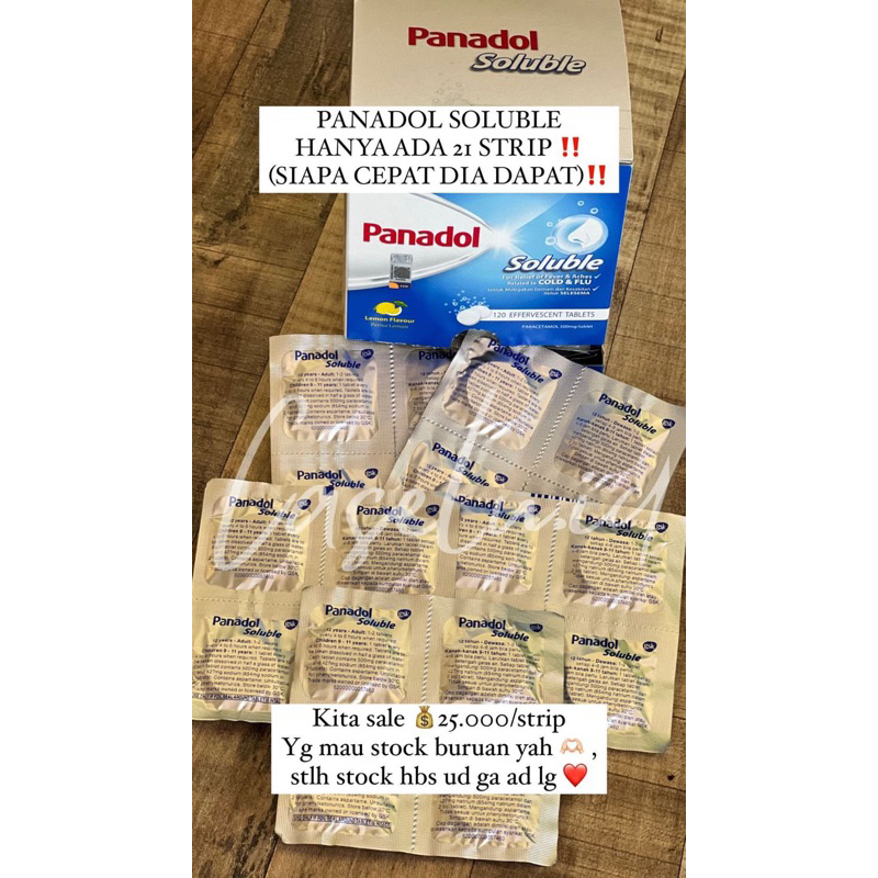 Panadol soluble strip ORIGINAL HANDCARRY MALAYSIA