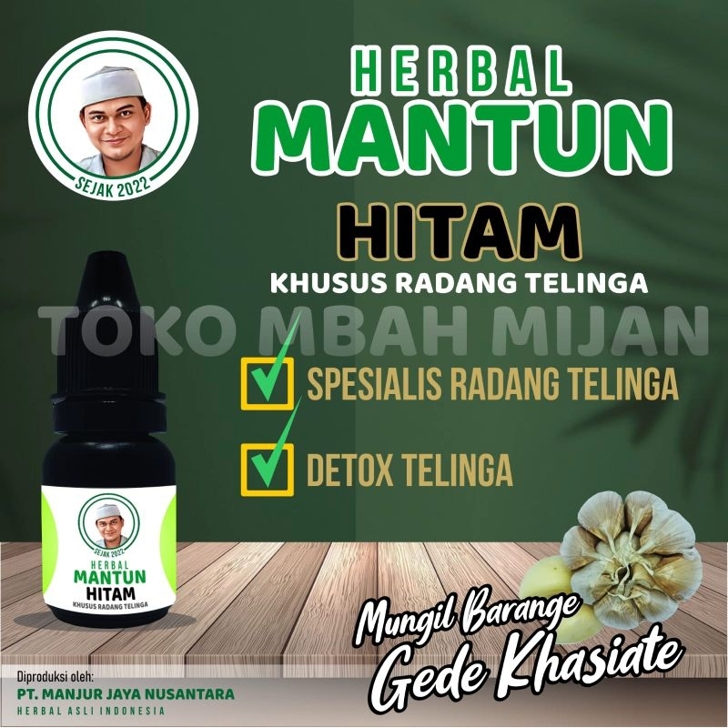 Mantun Hitam Herbal Radang Telinga