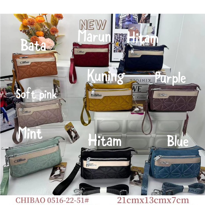 CB0516-22-51 TAS WANITA IMPORT CHIBAO 3 RUANG