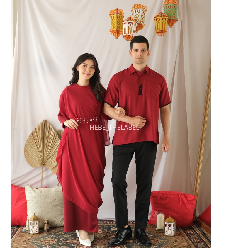 Akilah Kaftan (available Couple ) Dress Pakaian Lebaran Idul Fitri Wanita