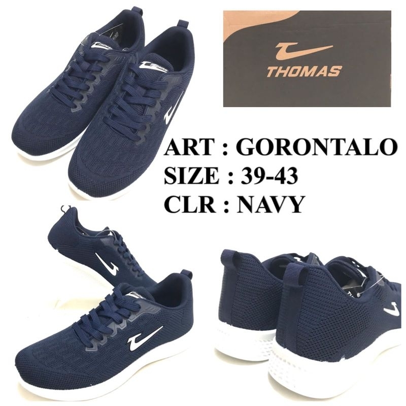 SEPATU KETS UNISEX DEWASA BY THOMAS GORONTALO WARNA NAVY SIZE 39-43.