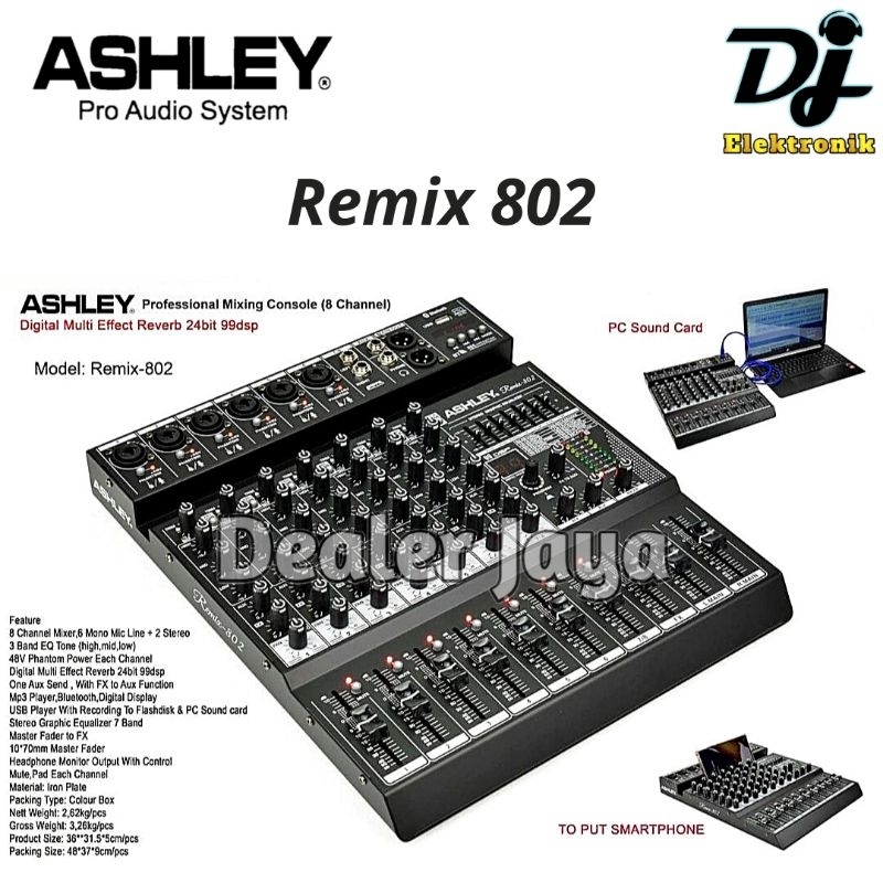 Mixer Analog Ashley REMIX 802 / REMIX802 - 8 channel