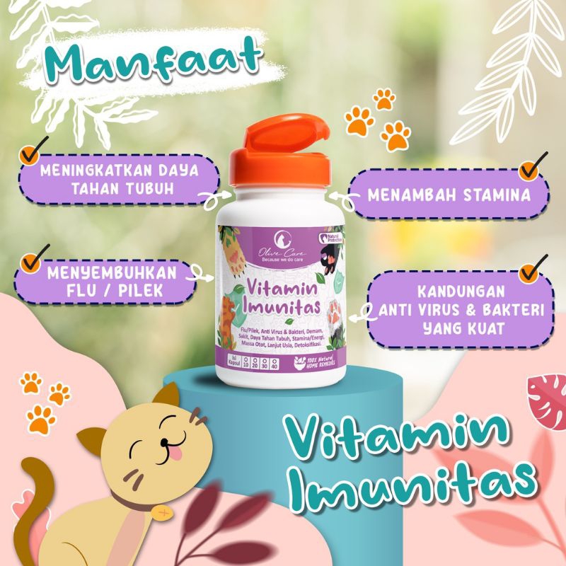 Vitamin Kucing Olive Care Ecer Imun Tingkatkan Imunitas Tubuh dan Cegah Sakit Ord 4