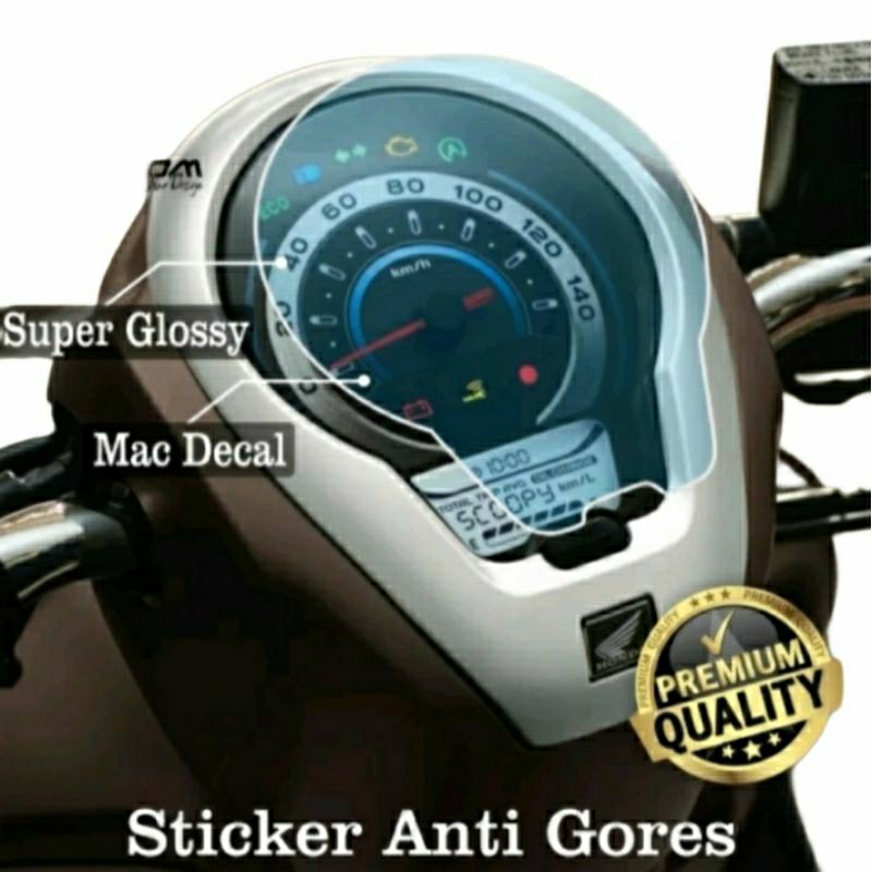 Stiker Antigores Spidometer New Scoopy 2020-2023 Bening